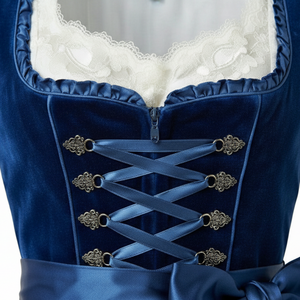 Robe Dirndl de haute qualité pour femmes, tissu respirant, broderie allemande, longueur genou, sans manches, coupe confortable, robe Dirndl pour femmes - Product Image 5