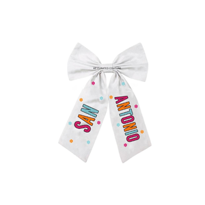 Accesorios para el Cabello con Lazo de Cuentas Hechos a Mano y Personalizados para el Día del Partido |   Pinza para el pelo con lazo de cocodrilo de moda |   Lazo Deportivo Personalizado - Product Image 2