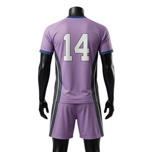 Ensemble short et maillot de netball sublimé gris lavande pour homme, en polyester léger, uniforme d'équipe, vêtements de sport, entraînement, performance - Product Image 2
