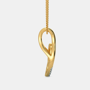 Collar con Colgante de Diamante Cultivado en Laboratorio con Diseño Abstracto en Espiral en Oro Amarillo - Product Image 6