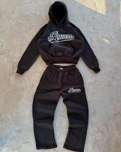 New Arrival Men Sweatsuit Set Graphic Embroidery Hoodie And Jogger <b>Pants</b> Manufacturer - Product Image 4