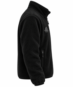 Custom Black <b>Sherpa</b> <b>Fleece</b> Hooded Men's Full-Zip Waterproof Winter Outdoor Jacket 100% Polyester - Product Image 4