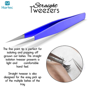 Premium Quality Durable Beauty High-Performance Smooth Purple Coating Stainless Steel Eyelash Extension and Volume Tweezers - Product Image 5