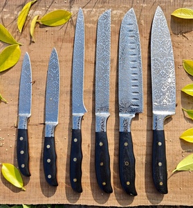 Premium Damascus Stainless Steel 6-Piece Chef <b>Knife</b> <b>Set</b> Micarta Handle Ambidextrous Handmade Professional Restaurant <b>Knives</b> - Product Image 6