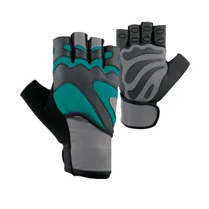 2023 Neuankömmling Echtes Leder Rindsleder Finger Weniger Gewichtheben Workout Gym Handschuhe Handschutz Handgelenk Stütz handschuhe