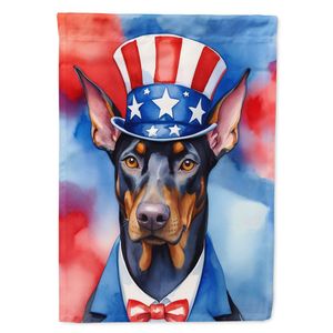 Doberman Pinscher patriotique drapeau de jardin américain multicolore boîte aux lettres décoratif drapeau de cour bannière pour Patio oeuvre parterres de fleurs - Product Image 1