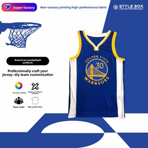 Golden State Warriors # Camiseta de baloncesto sin mangas con cuello en V para hombre, camiseta sin mangas de poliéster que absorbe la humedad, 30 - Product Image 2