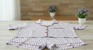 Conjunto de Pijama Casual de Algodón Estampado a Mano con Cuello en V y Manga Larga, Diseño Floral Sólido, Suave, Transpirable, de Secado Rápido, Térmico, con Botones, para Mujer - Product Image 4