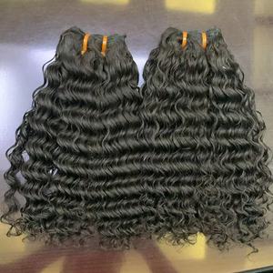 Vente en gros de cheveux indiens bruts directement de l'Inde Extensions de cheveux humains vierges de vague naturelle Cheveux indiens non traités Remy bon marché - Product Image 5