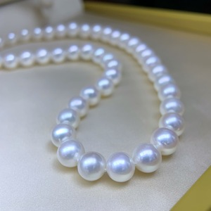 Collar de Perlas Naturales de Agua Dulce de Zhuji de 9-10 mm, Sin Núcleo, Cadena Completa, Luz Intensa, Cadena Madre, Plata Pura - Venta al por Mayor - Product Image 1