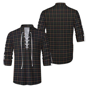 Chemise à manches longues traditionnelle écossaise pour homme, motif tartan Jacobite du clan O'Brien, style Ghillie Kilt, à lacets, best-seller - Product Image 2