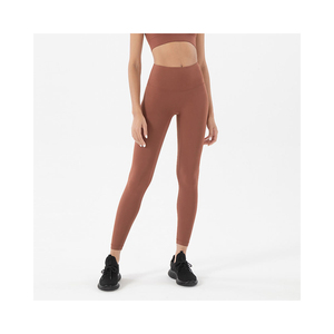 High Quality High Waisted Yoga <b>Leggings</b> Solid <b>Pattern</b> Spandex/Polyester Seamless Breathable Fitness Wear for Women - Product Image 2