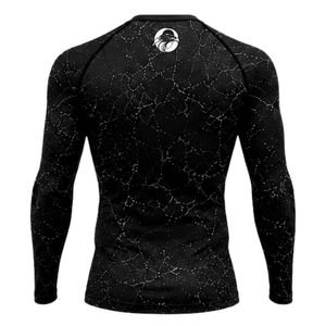 Chemise de compression noire à manches longues pour l'entraînement sportif, la gym, les exercices, respirante, à séchage rapide, vêtements de sport performants, vêtements de sport personnalisés - Product Image 2