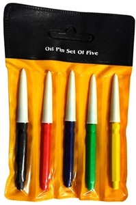 Ensemble de cinq outils coniques en fer colorés pour le perçage de bijoux DIY - Product Image 2