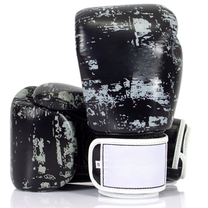 Black PU Boxing Gloves Velcro Wrist Closure <b>Adjustable</b> <b>Strap</b> For Adults 14 Years & Up Unisex Training Use - Product Image 1