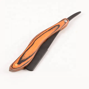 High Quality Wooden Handle Straight Edge Razor Men Stainless Steel Manual Cut Throat Barber Shaving Razor Certified Body - Product Image 1