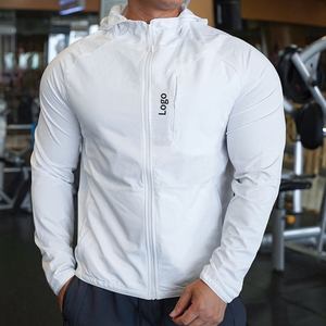 Men's Slim Fit Training Jacket Athletic Running Hoodie Windbreaker Quick <b>Dry</b> Gym Fitness Sports <b>Coat</b> with Pockets Custom Logo - Product Image 1