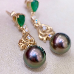 Boucles d'oreilles pendantes en argent sterling 925, version légère, perle naturelle simple, utilisation quotidienne dynamique, taille parfaite de 11-10 mm, cadeau parfait - Product Image 2