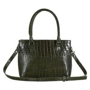 Sac à main en cuir véritable gaufré croco personnalisé, finition croco verte, sac de mode, marque privée, OEM/ODM, vente en gros, style de soirée de luxe - Product Image 1