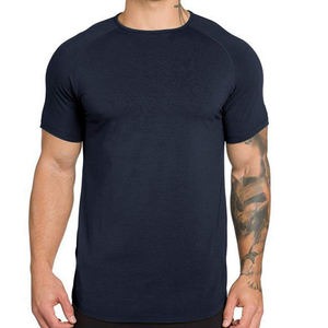 T-shirt à manches courtes en coton respirant pour homme, décontracté, couleur unie, coupe décontractée, impression personnalisée, t-shirt de sport à séchage rapide, coupe ajustée - Product Image 2