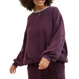 Sudaderas Oversize Lisas para Mujer, Venta al por Mayor Directa de Fábrica, Entrega Rápida, Moda Urbana para Mujer, Manga Larga, Venta al por Mayor - Product Image 1