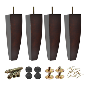 Patas de Muebles de Madera Cónicas Altas de Calidad de Exportación con Perno, Pies de Sofá de Madera Maciza de Repuesto para Sofá, Cama, Aparador - Product Image 3