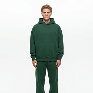 Sudadera con Capucha Extra Grande para Hombre, de Algodón Lavado, Color Sólido, Informal, de Felpa Francesa, Transpirable, Corte Regular, para Otoño - Product Image 2