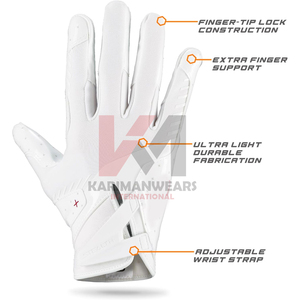 Gants rembourrés pour linemen de football américain, protection contre les chocs, protection UV, logo personnalisé, fermeture auto-agrippante professionnelle à haute adhérence - Product Image 6