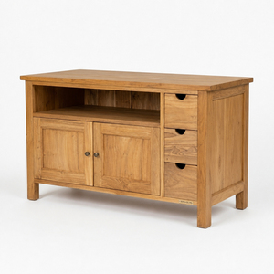 Dining Room <b>Storage</b> Solid Teak Wood Freestanding Arden Teak <b>Sideboards</b> Ample Compartments Modern Design for Contemporary Homes - Product Image 2