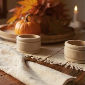 Anneau de serviette en bois de qualité supérieure, best-seller, fait à la main, en bois durable, décoration de table à manger pour la maison et la cuisine - Product Image 1