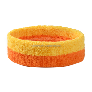 Bandeau de sport orange jaune fin en coton antidérapant - Product Image 5