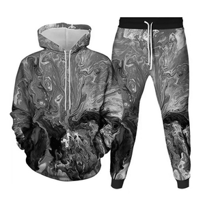 Service OEM – Ensemble de survêtement d'hiver en polyester épais, coupe-vent et réversible, personnalisable sur mesure pour homme, avec capuche unie et vierge pour sublimation - Product Image 1