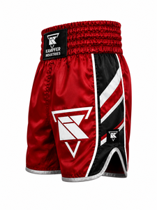 Superior Quality Boxing Shorts <b>Men</b> Red Black White Logo Front Quick Dry Polyester Fight <b>Trunks</b> Boxing Shorts With OEM - Product Image 3