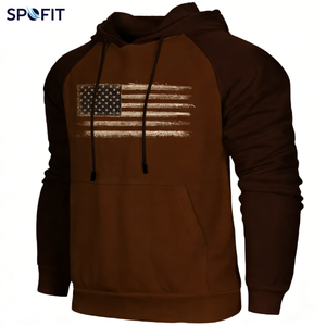 Nouveau Hoodie d'Hiver Décontracté pour Homme Américain 2026, 100% Coton, Logo Personnalisé, Manches Longues, Doublure en Éponge Brodée - Product Image 4