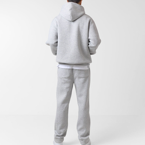 Wholesale Unisex Oversized <b>Pullover</b> Hoodie Sweatpants Tracksuit Blank Plain Dyed Quick Dry Baggy Oversized Sweat Suit - Product Image 2