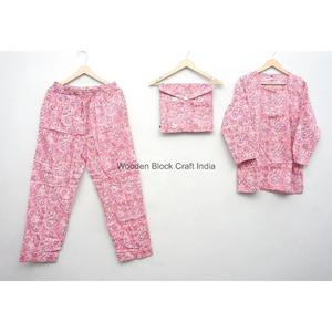 Conjunto de Pijama de 2 Piezas para Mujer, 100% Algodón, Estampado Paisley, Manga Larga, Cuello Redondo, Tejido Suave, Ropa de Dormir de Verano, Regalo - Product Image 1