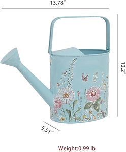 Arrosoir décoratif en métal personnalisable avec motif rustique vintage pour la décoration de la maison, de la cuisine et du patio - Product Image 6