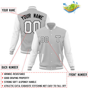 Chaqueta de Invierno Personalizada de Alta Calidad para Hombre, Estilo Letterman, con Forro Polar, Cuero de Oveja, Resistente al Viento, Transpirable, Relleno de Algodón, con Botones - Product Image 3