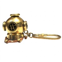 Porte-clés casque de plongée en laiton nautique |   Porte-clés Casque de Plongée Vintage Antique |   Pendentif maritime de collection, cadeau pour homme, voyage