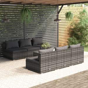 Ensemble de salon de jardin gris anthracite - Product Image 1