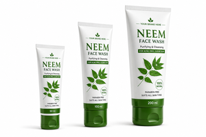 Gel nettoyant purifiant pour le visage au neem 100% naturel sans paraben 200ml pour enfants et adultes (à l'exception des nouveau-nés) Peau claire sans acné - Product Image 4