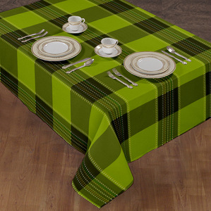 Nappe à carreaux Sai Impex 100% coton, motif à carreaux orange et jaune, teint en fil, durable, anti-décoloration, lavable, pour la cuisine - Product Image 3