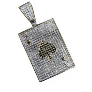 จี้เพชร VVS 14kt_18kt เพาะเลี้ยงในห้องปฏิบัติการ สไตล์ฮิปฮอปแร็ปเปอร์ ประดับเพชรเต็มตัว รับรองโดย GIA ชุบทองสำหรับทุกเพศ ทรงบริลเลียนท์คัท ราคาดีที่สุด - Product Image 3