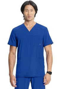 Tenue médicale imprimée pour hommes, haut à col en V avec poche et pantalon droit à braguette frontale, en Polyester/Rayonne, détection d'aiguilles, OEM - Product Image 4