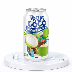 Bebida de Agua de Coco TropiCoco de 330 ml con Pulpa y Sabor Original, Bebida en Lata de Aluminio, Proveedor de Jugo de Coco Natural, OEM/ODM - Product Image 2
