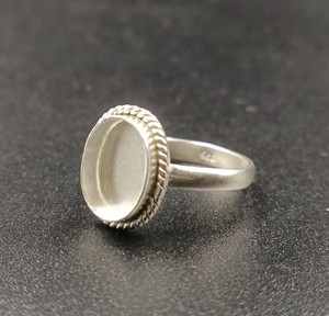 Handmade 18k Gold 925 Silver 7x9mm Oval <b>Blank</b> Bezel Designer <b>Ring</b> Gemstone Setting Resin Filled DIY Keepsake Jewelry Findings - Product Image 3