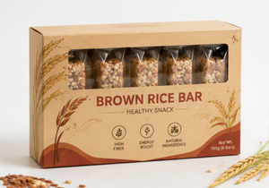 Barre de riz brun prête à manger, emballage individuel, barre de céréales, format voyage, collation portable, emballée séparément - Product Image 2