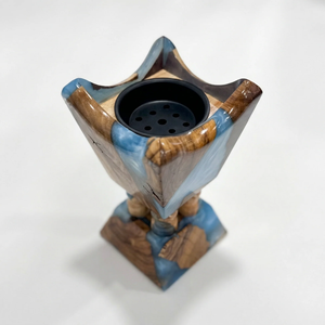Brûleur d'encens en bois fait main, décoration en résine de pin, diffuseur aromatique, utilisation toute saison - Product Image 4