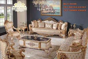 Royal 5ที่นั่งชุดโซฟาห้องนั่งเล่นชุดรูปแบบที่ทันสมัยหรูหราห้องนั่งเล่นเฟอร์นิเจอร์พิเศษสไตล์ฝรั่งเศสเฟอร์นิเจอร์ห้องนั่งเล่น - Product Image 5