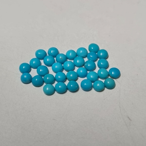 Turquesa Natural Pulida de Grado AAA, Corte Redondo de 4 mm, Gema para Joyería - Product Image 4